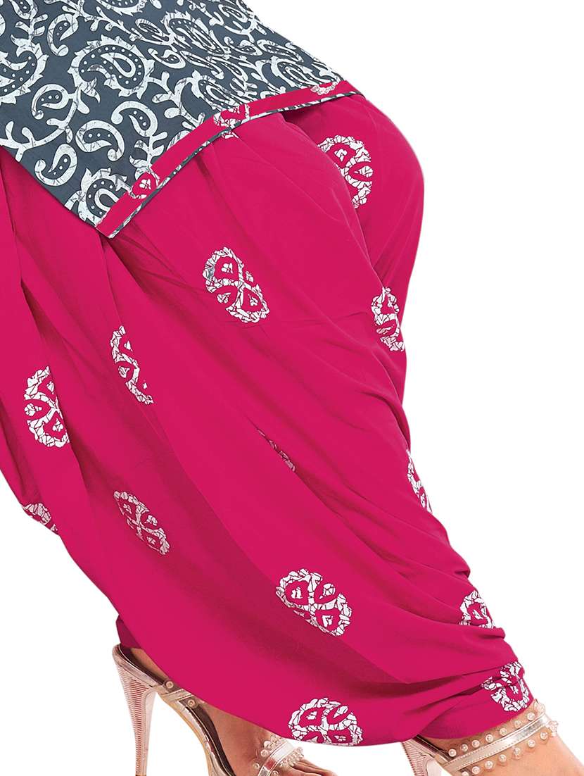blue unstitched patiayala suit - 19905656 - Standard Image - 3