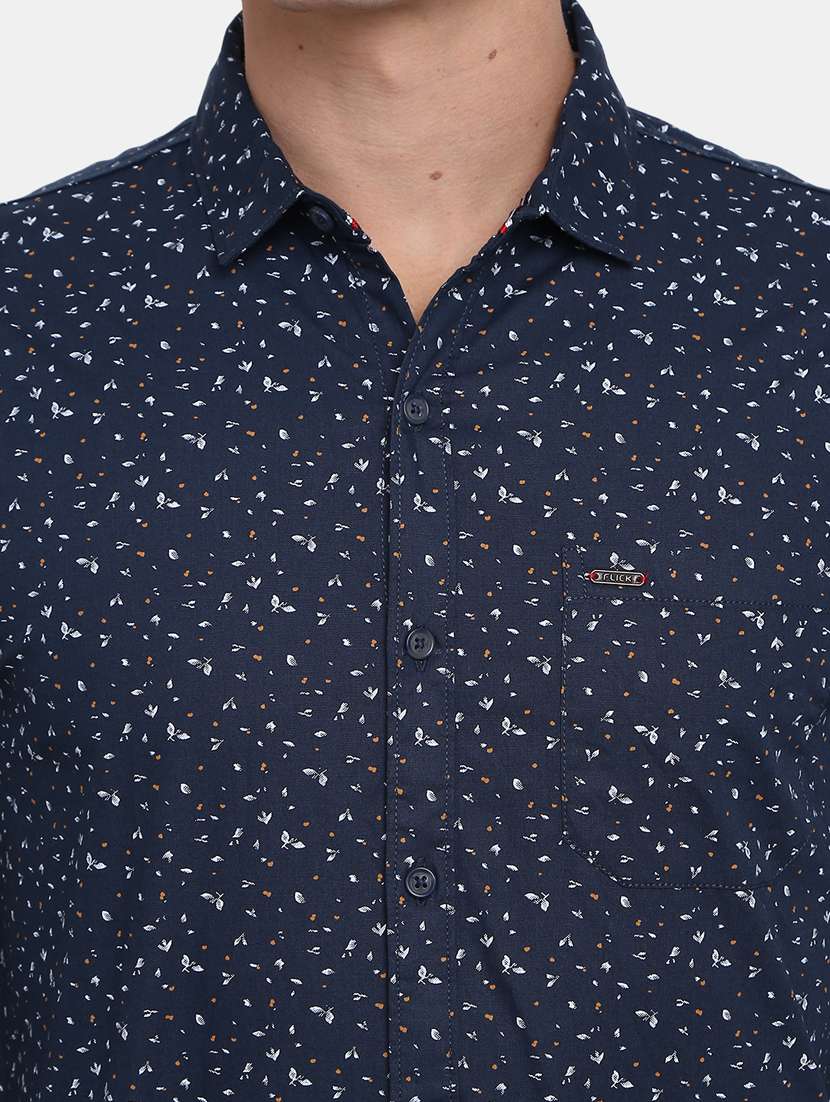 mens micro print casual shirt - 19905971 -  Standard Image - 3