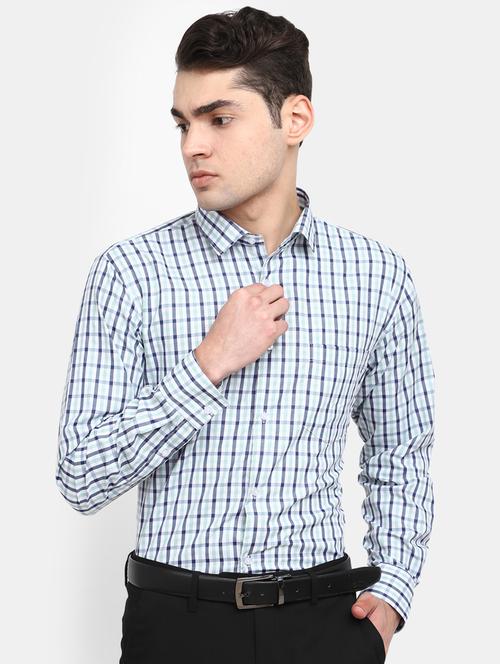 mens checks formal shirt - 19906131 - Standard Image - 0