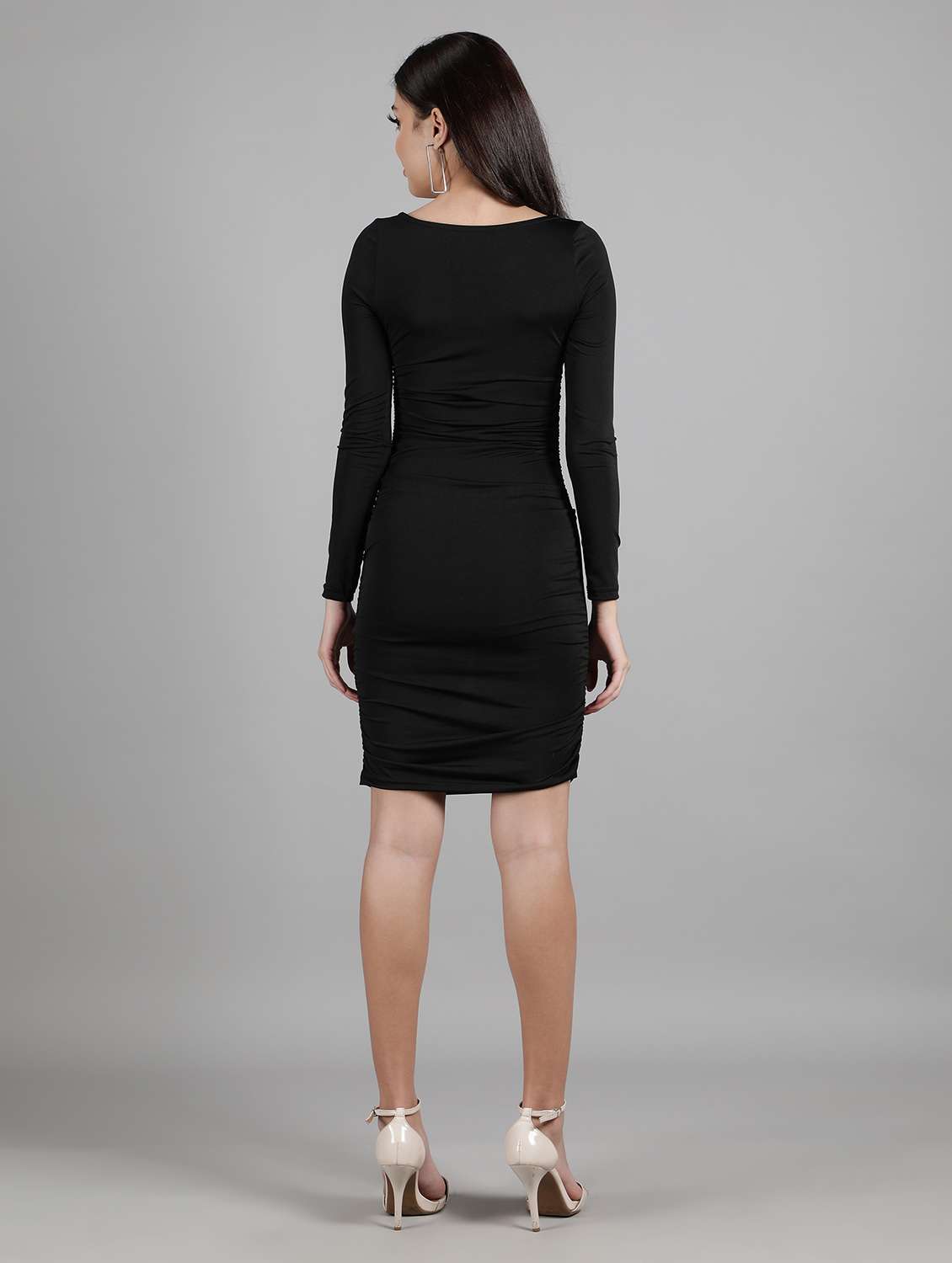 women's bodycon solid dress - 19906254 - Standard Image - 3