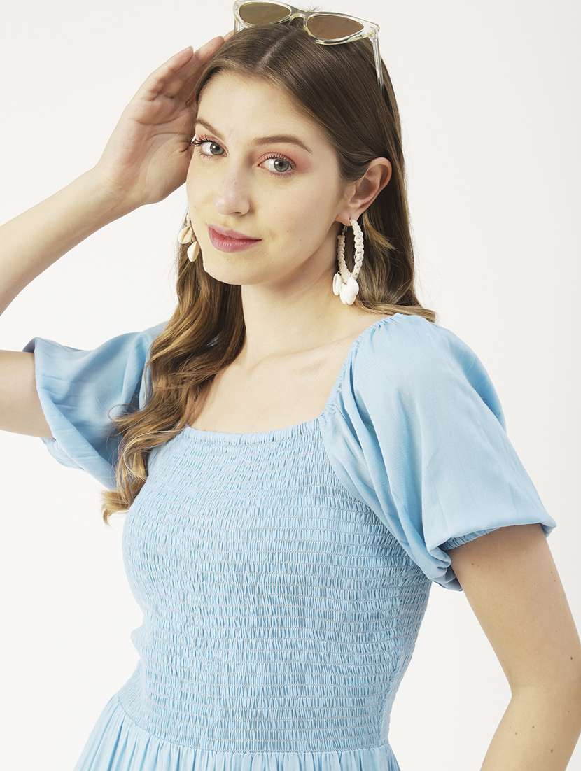 women's tiered dress solid dress - 19907135 - Standard Image - 3
