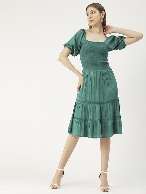women's tiered dress solid dress - 19907136 -  Standard Image - 0