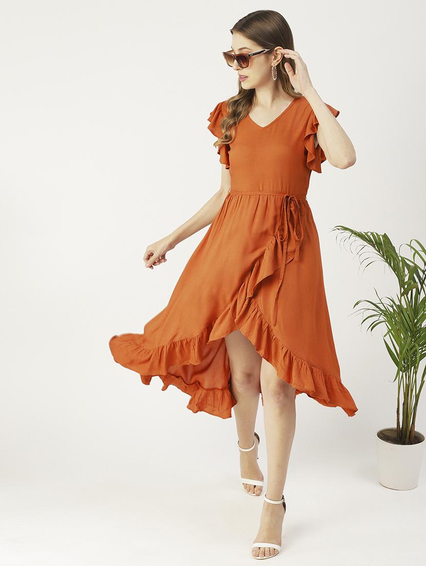 women's high low solid dress - 19907142 -  Zoom Image - 0