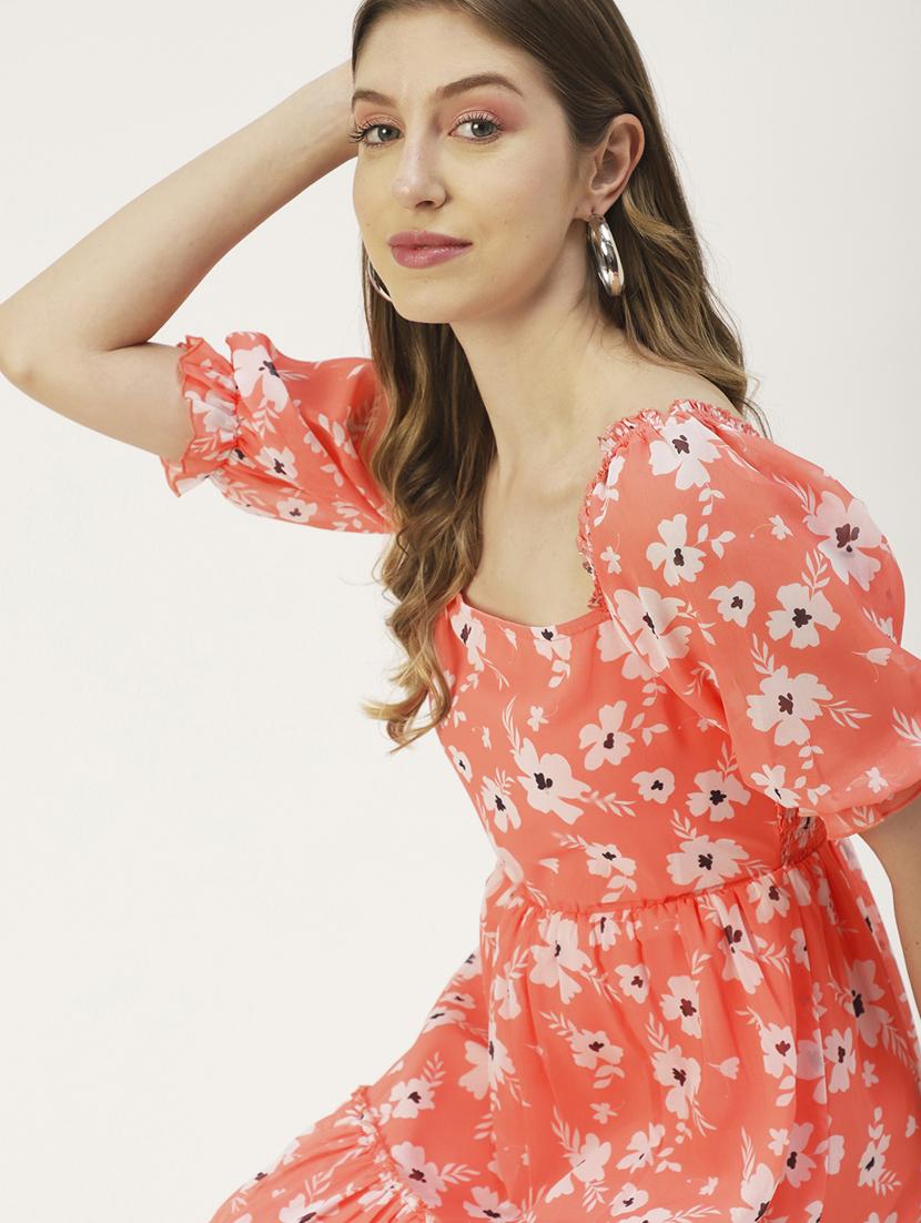 women's tiered dress floral dress - 19907148 - Standard Image - 3