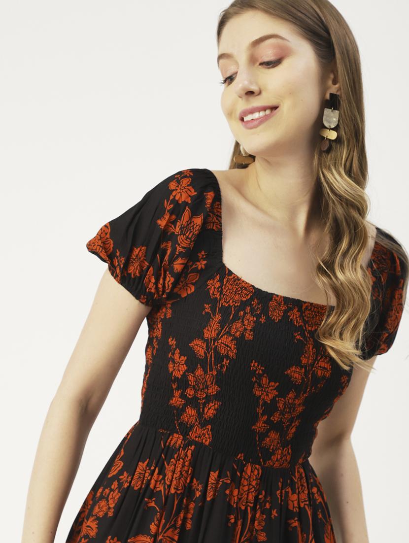 women's fit & flare floral dress - 19907167 - Standard Image - 3