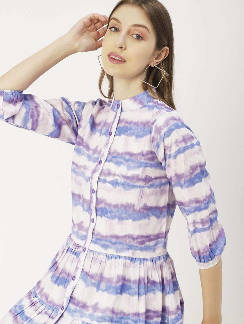 women's tiered dress printed dress - 19907173 -  Standard Image - 3