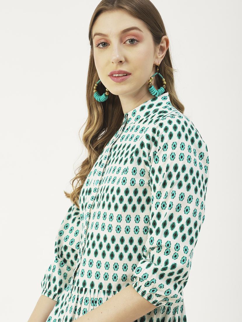 women's tiered dress geometric dress - 19907174 - Standard Image - 3
