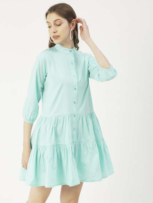 women's tiered dress solid dress - 19907177 - Standard Image - 0