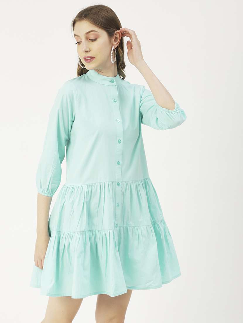 women's tiered dress solid dress - 19907177 - Zoom Image - 0