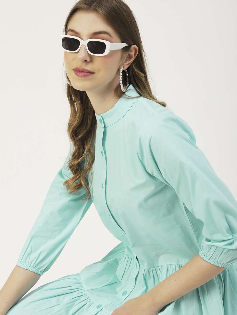 women's tiered dress solid dress - 19907177 - Standard Image - 3