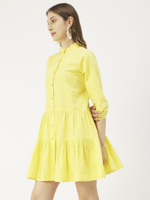 women's tiered dress solid dress - 19907178 - Standard Image - 0
