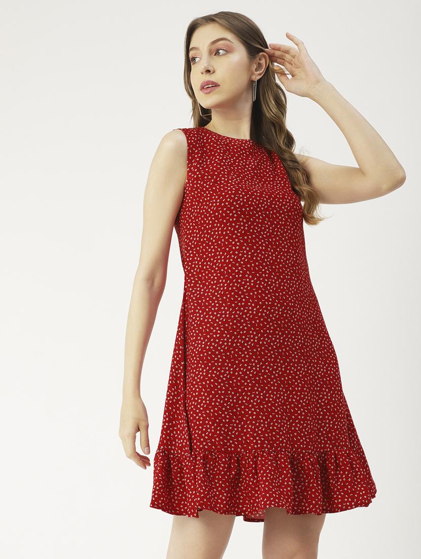 women's tiered dress micro print dress - 19907188 -  Zoom Image - 0