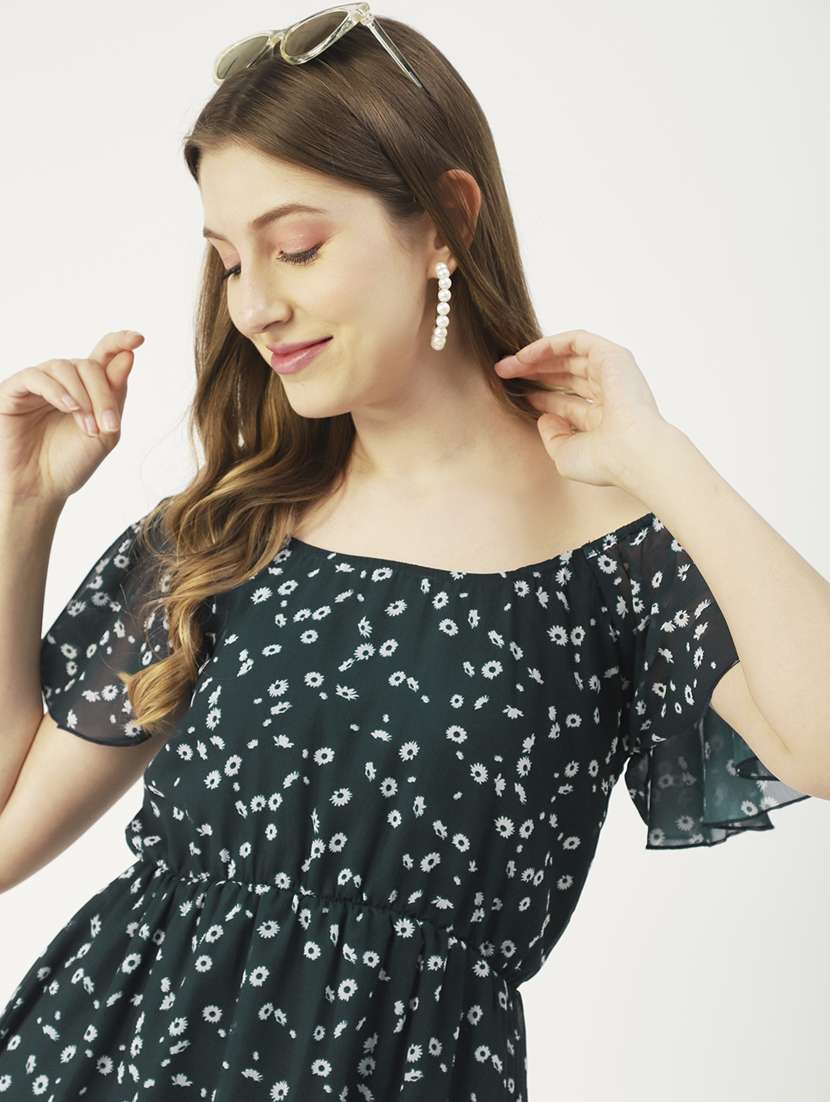 women printed off shoulder dress - 19907197 -  Standard Image - 3