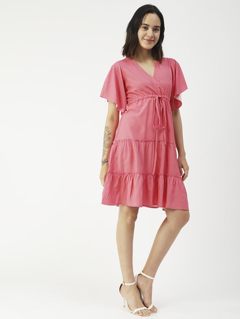 women's tiered dress solid dress - 19907224 - Zoom Image - 0
