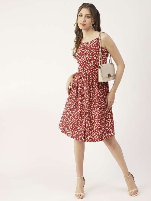 women's fit & flare floral dress - 19907228 -  Standard Image - 0