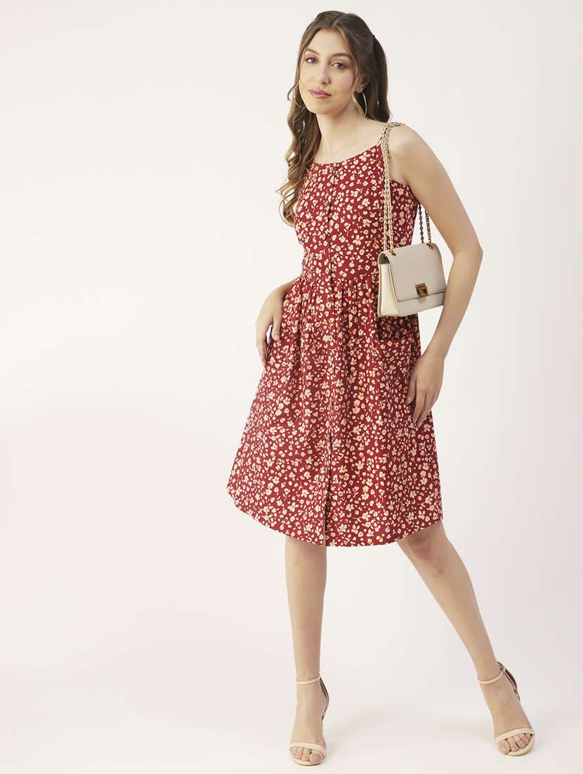 women's fit & flare floral dress
