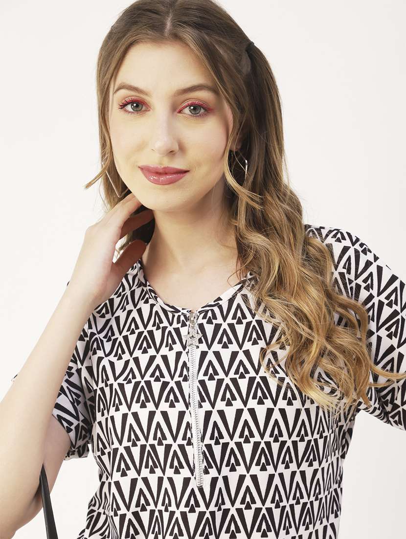 women's straight round neck top - 19907292 -  Standard Image - 3