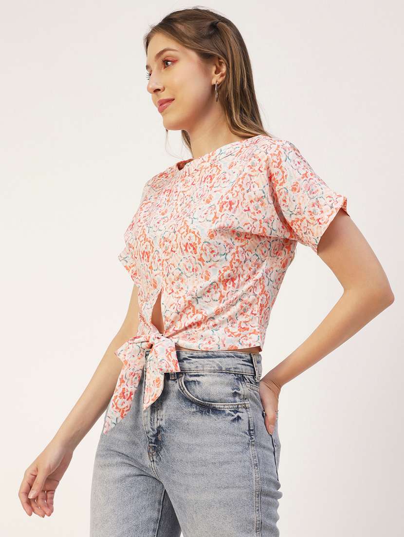 women's crop boat neck top