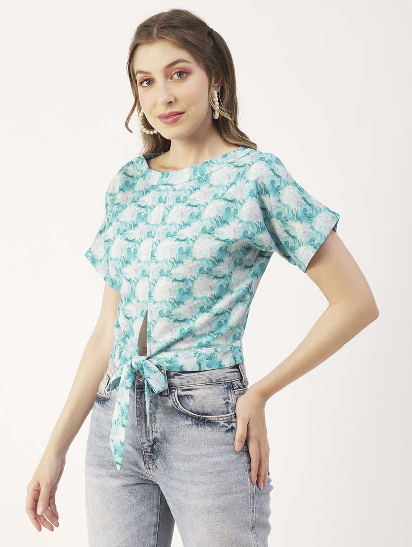 women's straight round neck top