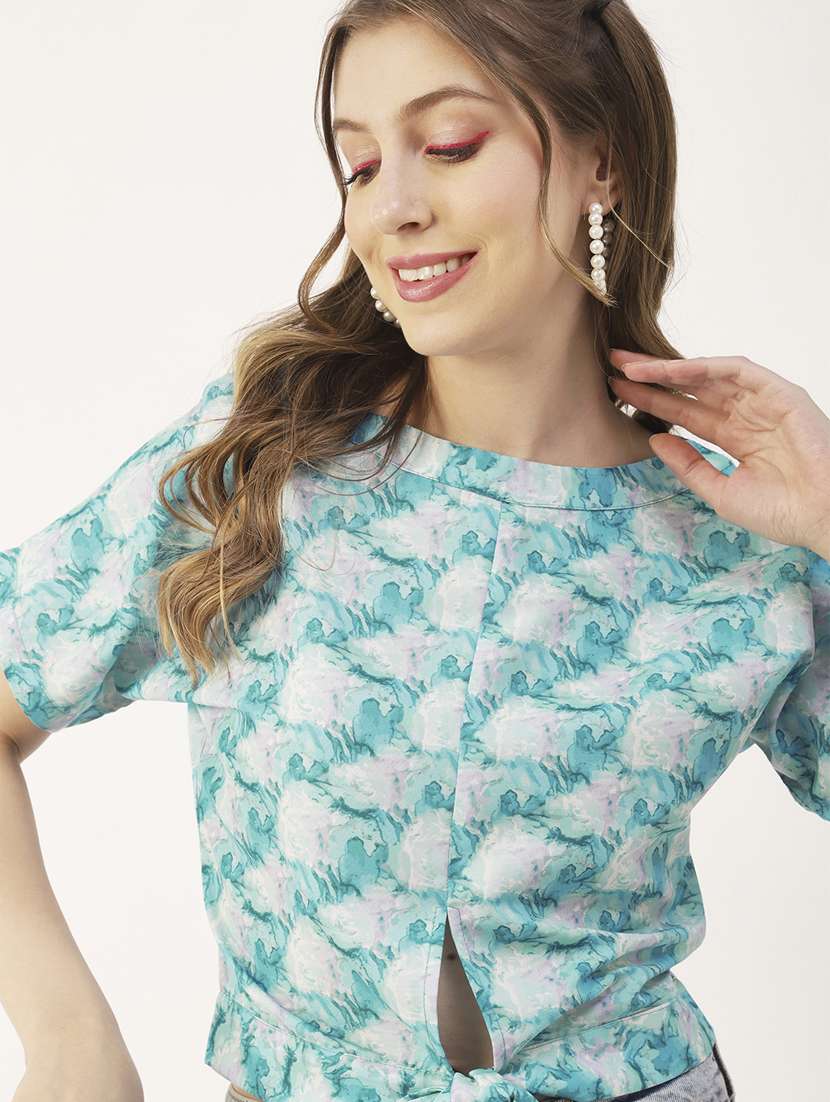 women's straight round neck top - 19907302 -  Standard Image - 3