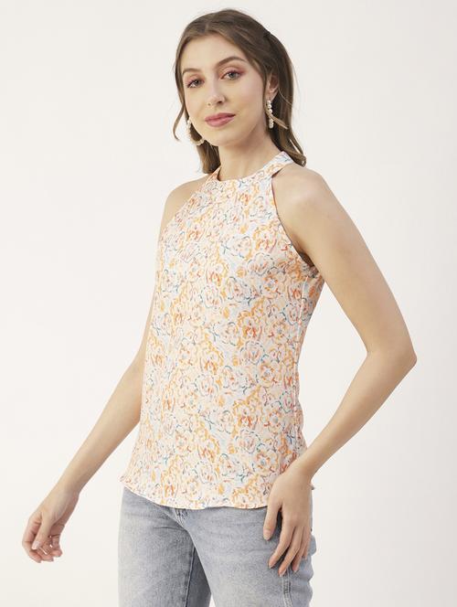 women's straight round neck top - 19907305 - Standard Image - 0