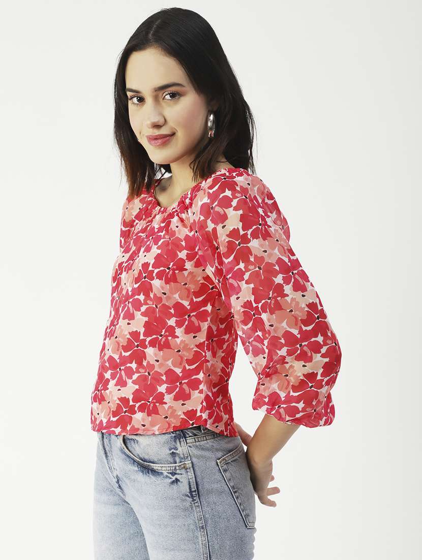 women's straight round neck top