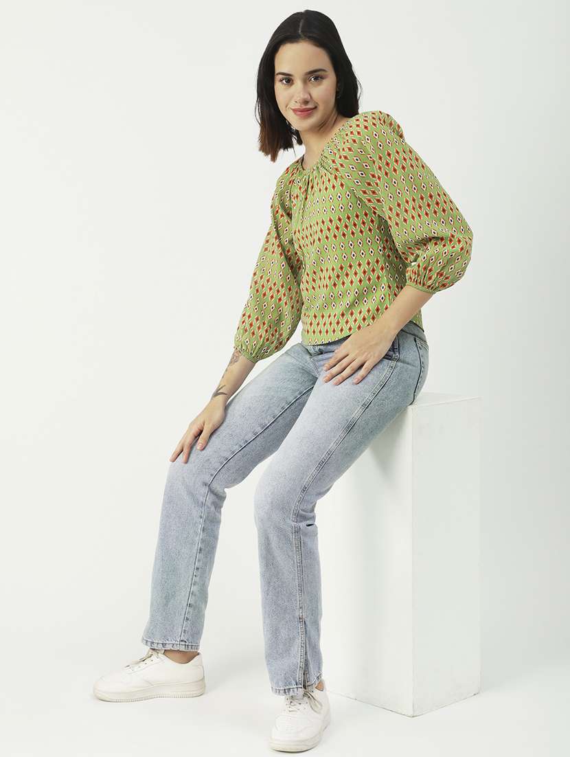 women's straight round neck top - 19907330 -  Standard Image - 3