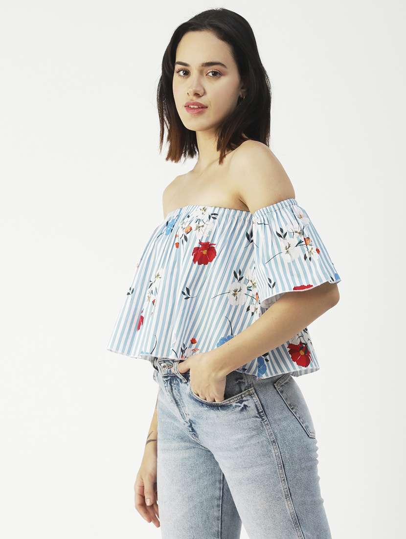 women's crop off shoulder top