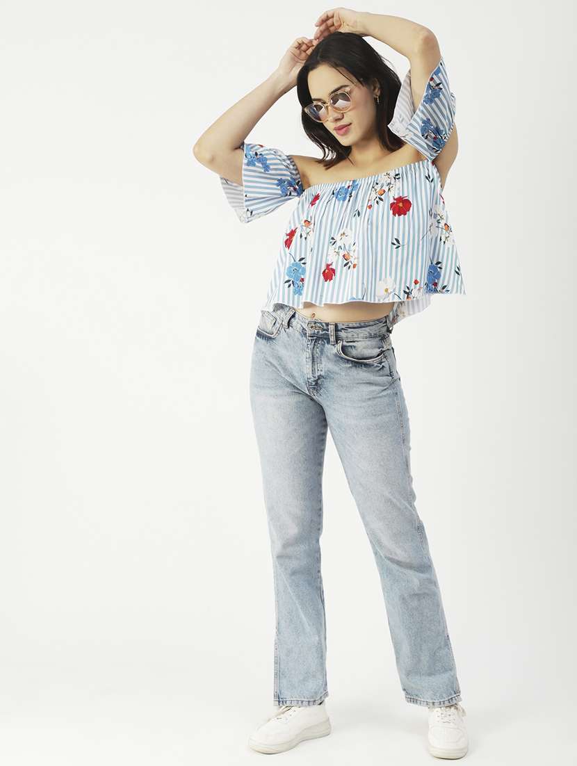 women's crop off shoulder top - 19907353 -  Standard Image - 3