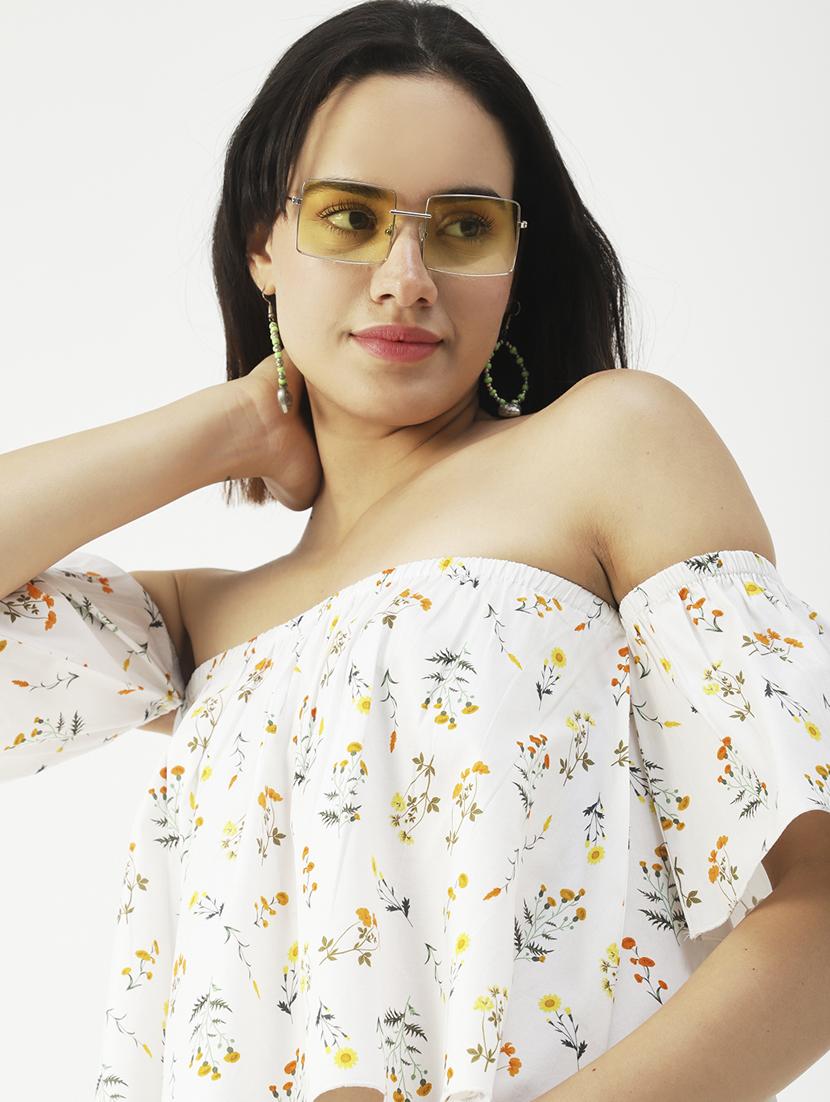 women's crop off shoulder top - 19907354 - Standard Image - 3