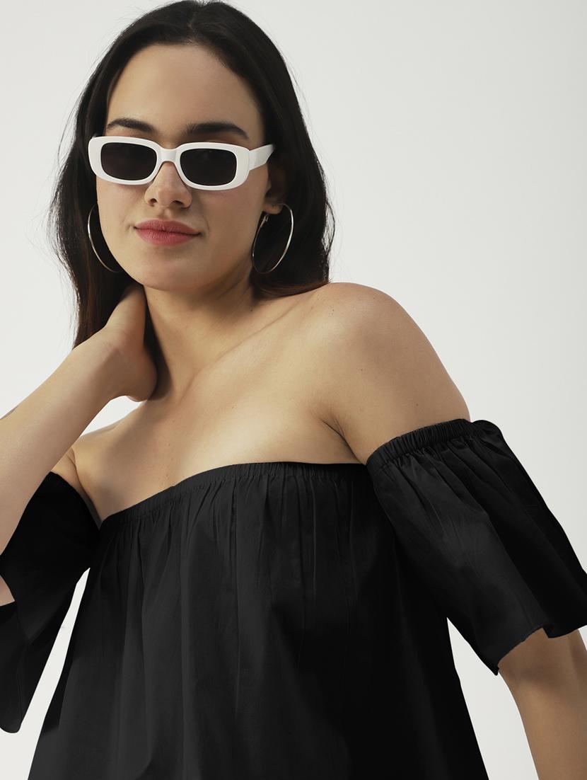 women's crop off shoulder top - 19907356 - Standard Image - 3