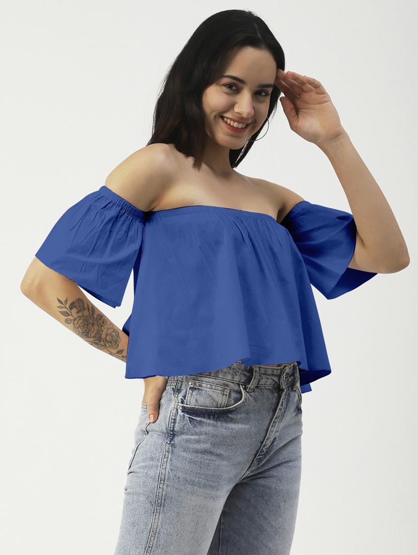 women's crop off shoulder top - 19907357 - Zoom Image - 0