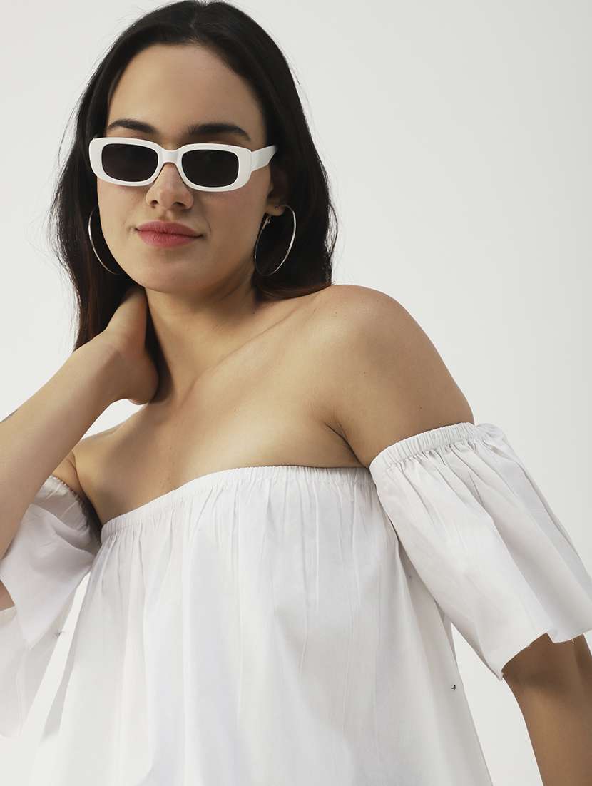 women's crop off shoulder top - 19907360 - Standard Image - 3