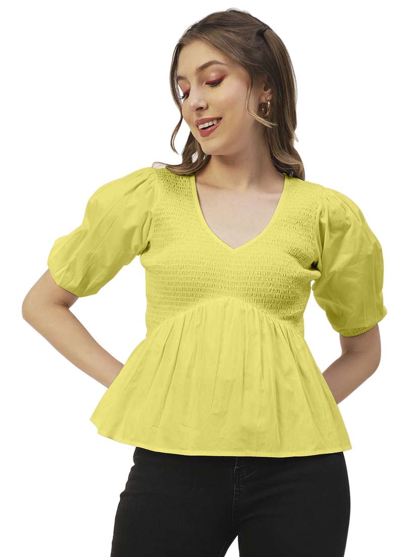 women's peplum v neck top - 19907376 -  Zoom Image - 0
