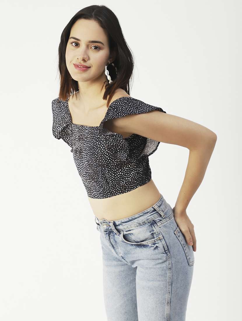 women's crop square neck top - 19907379 -  Zoom Image - 0