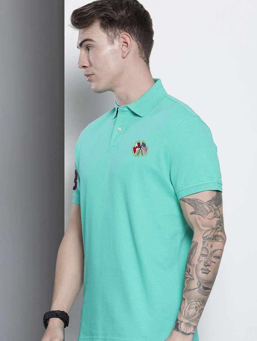 solids polo neck t- shirt