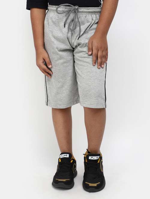 boys solid grey three fourth - 19908340 -  Standard Image - 0