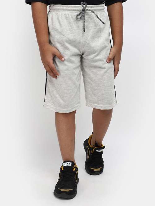 boys solid grey three fourth - 19908353 - Standard Image - 0