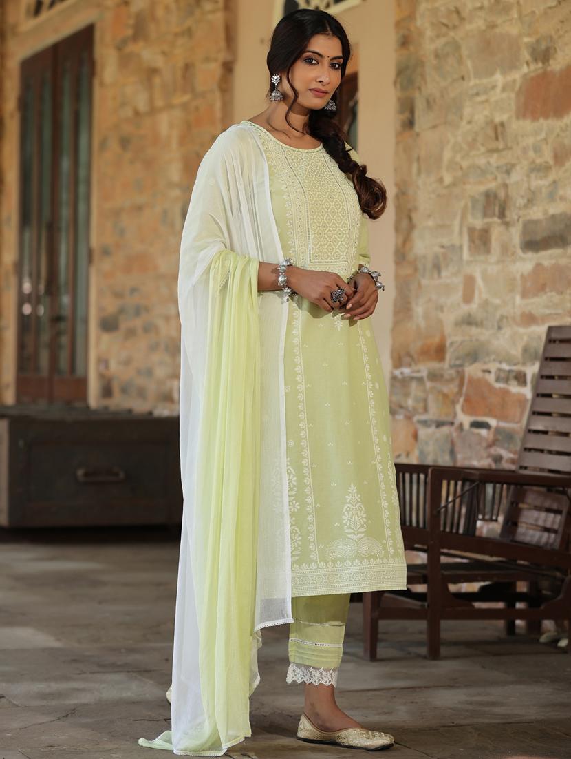 printed kurta pant set with dupatta - 19910190 - Standard Image - 3