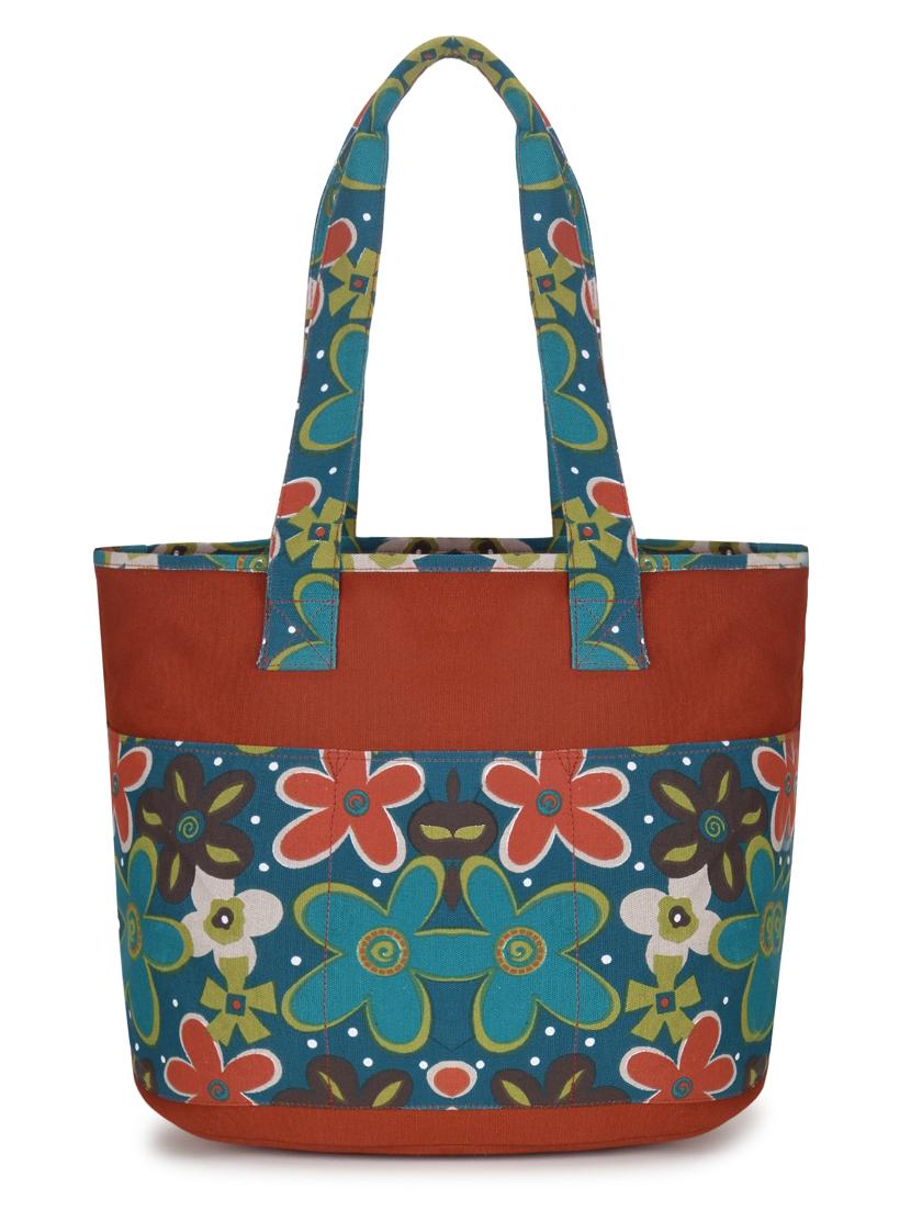 orange canvas structured tote - 19910256 - Zoom Image - 0
