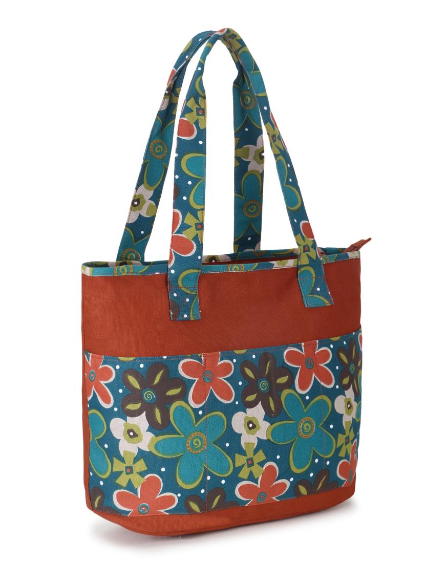 orange canvas structured tote - 19910256 - Standard Image - 3