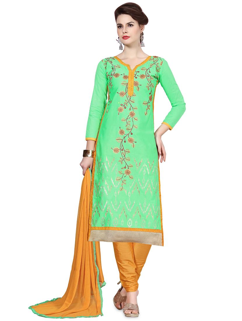 unstitched chudidar suits set - 19910461 - Zoom Image - 0