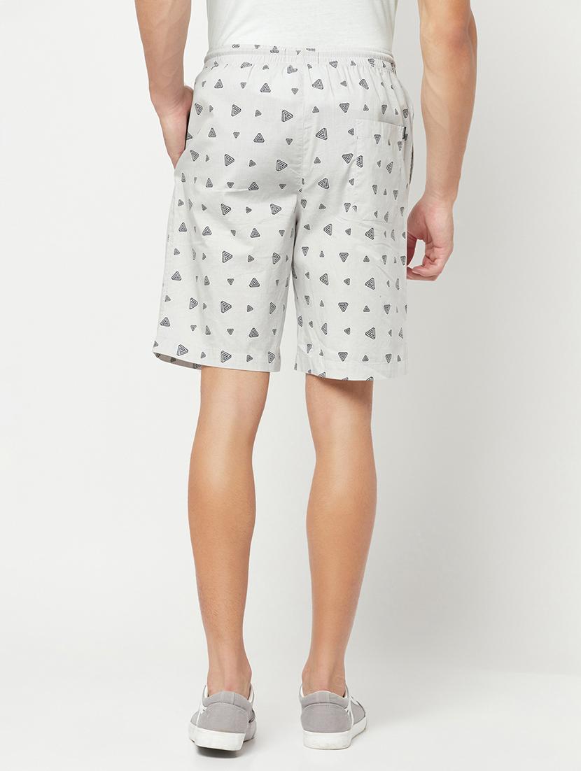 grey printed shorts - 19910855 - Standard Image - 3