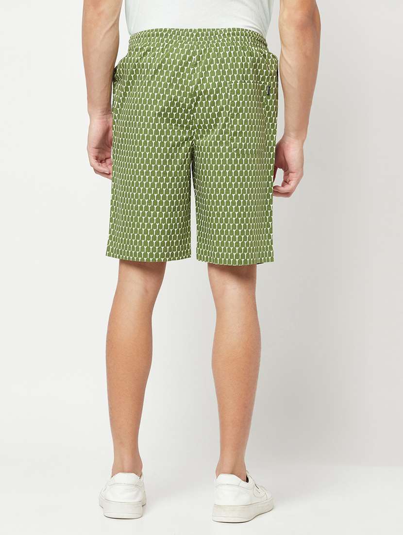green printed shorts - 19910857 -  Standard Image - 3