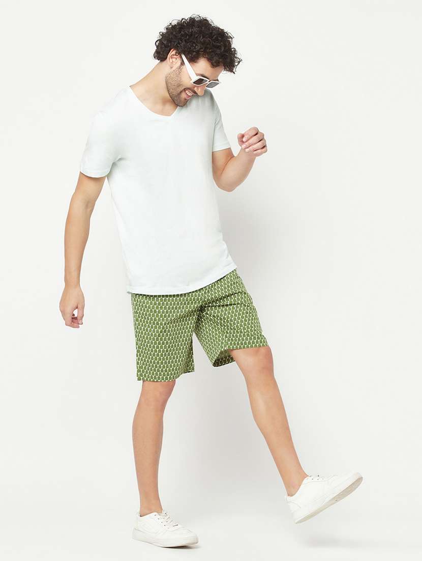 green printed shorts - 19910857 -  Standard Image - 5
