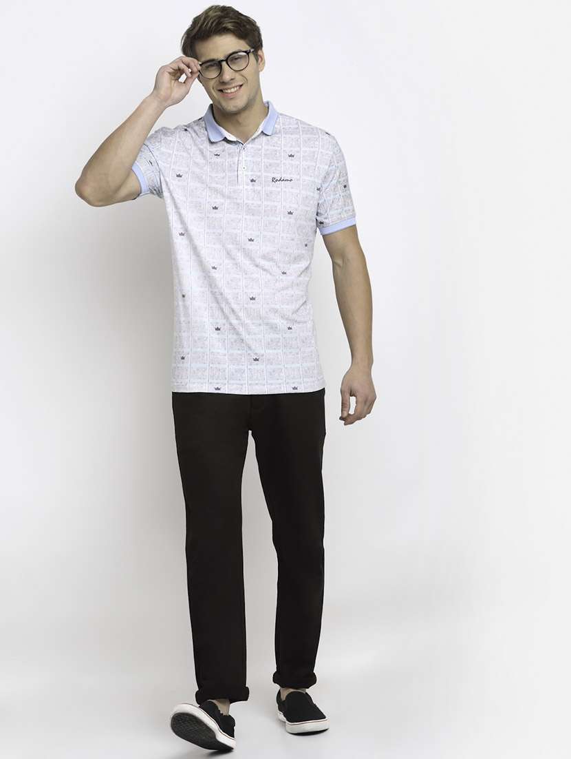 brown cotton chinos casual trousers - 19911307 -  Standard Image - 3