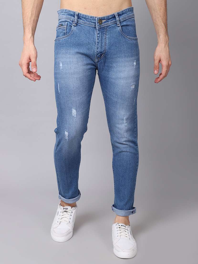 mens slim fit distressed jeans