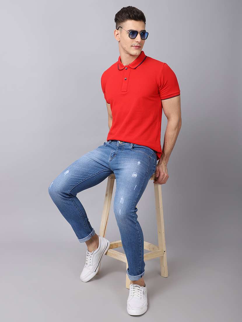 mens slim fit distressed jeans - 19911452 -  Standard Image - 3