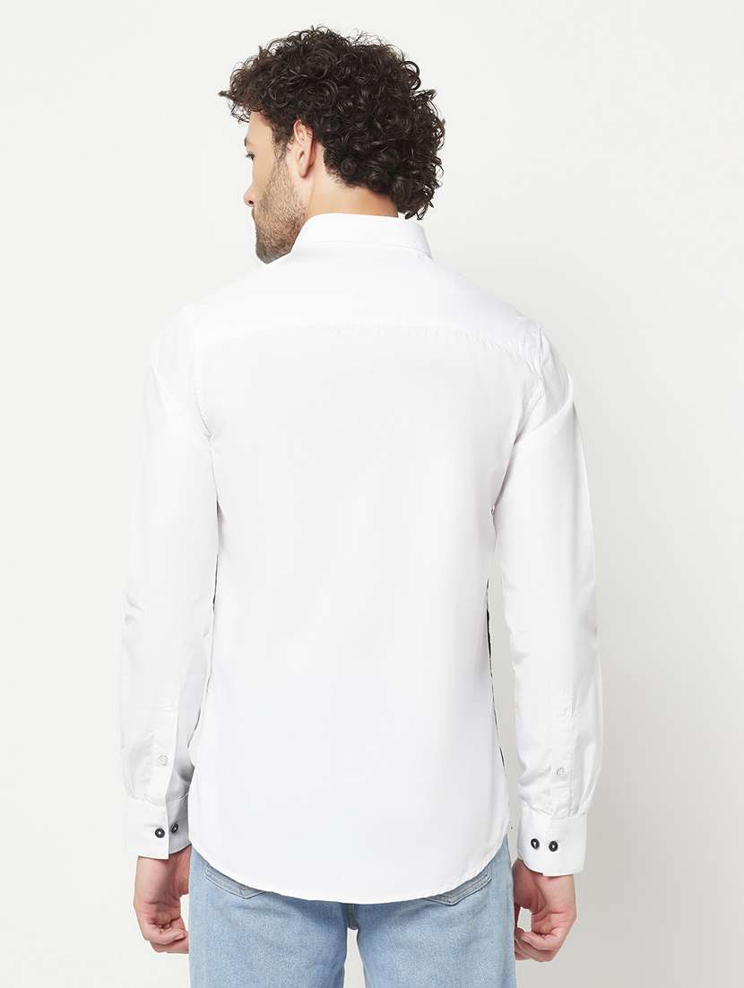 mens color block casual shirt - 19911460 - Standard Image - 3