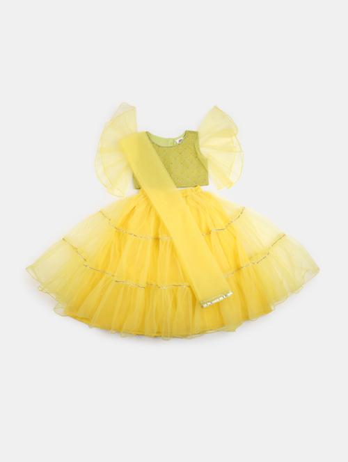 girls round neck short sleeves frock - 19912847 - Standard Image - 0